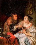 MIERIS, Frans van, the Elder Carousing Couple